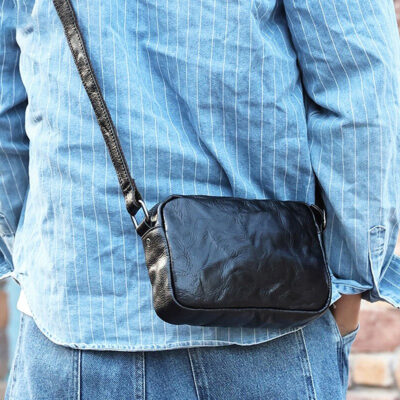 Túi Đeo Vai Dáng Ngang Nhỏ Gọn Da Bò Thật Bền 6685-1 | Thời Trang & Tiện Lợi