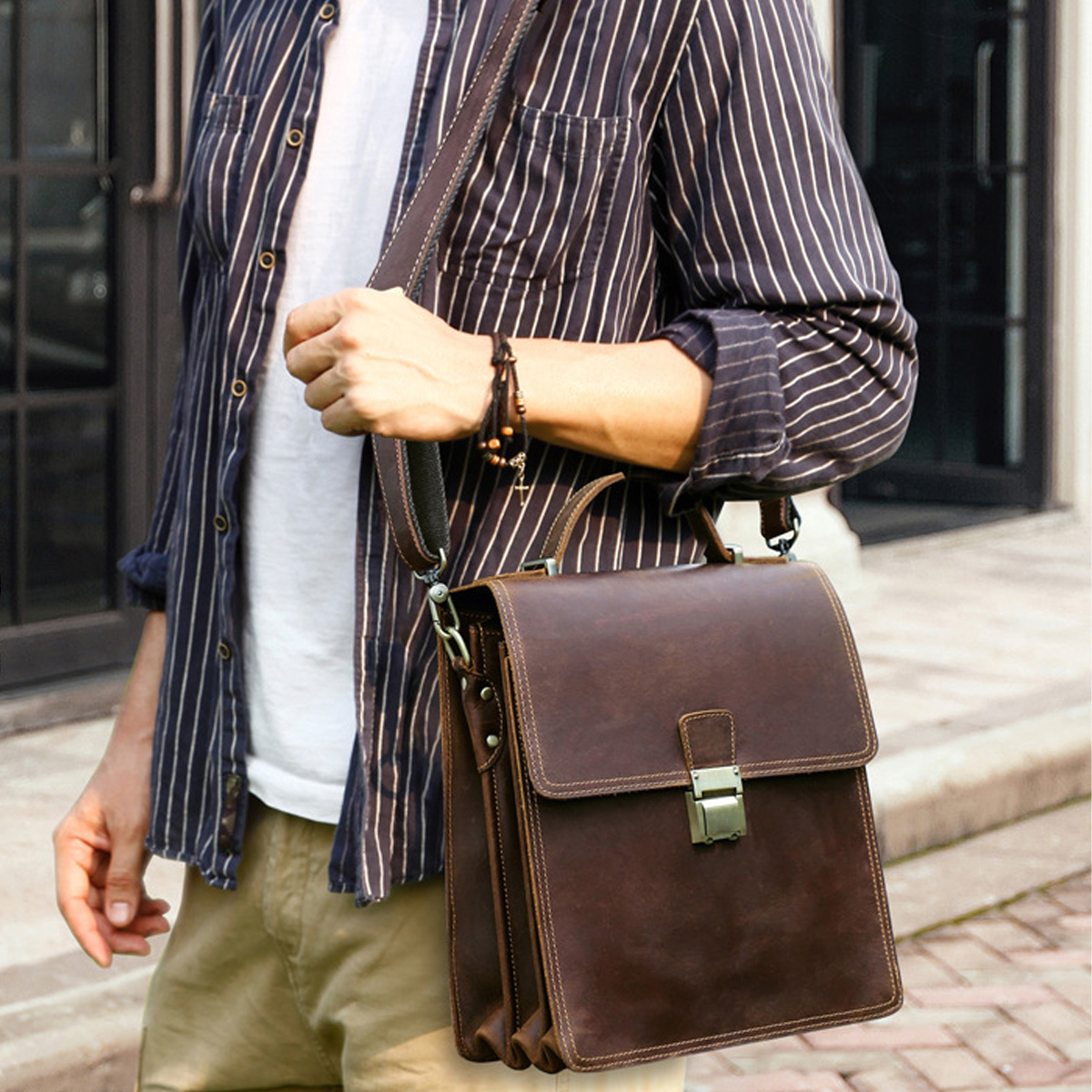 Túi Da Bò Sáp Ngựa Điên Dáng Đứng Thời Trang Phong Cách MB231