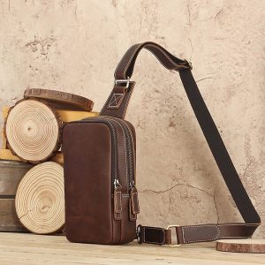 Túi Đeo Chéo Da Bò Cao Cấp Nhỏ Gọn Tiện Lợi 6556 - Ảnh 3