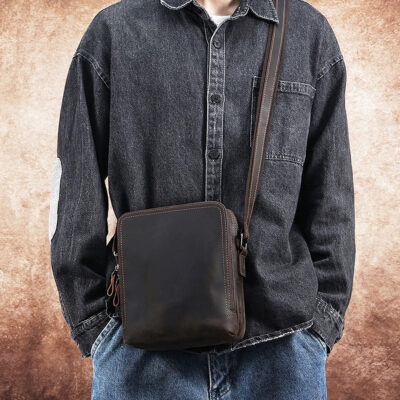 Túi Da Bò Sáp Dáng Vuông Đeo Chéo Thời Trang 6682