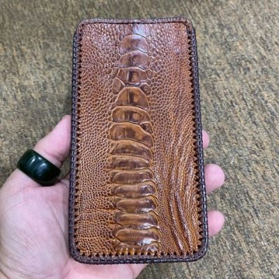 Bao Da Đựng Điện Thoại Da Đà Điểu Handmade Cao Cấp DT04 – Vẻ Đẹp Từ Đẳng Cấp Thủ Công