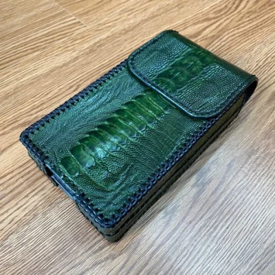 Bao Da Đựng Điện Thoại Đeo Thắt Lưng Da Đà Điểu Cao Cấp DD1500 – Vẻ Đẹp Từ Đẳng Cấp Thủ Công