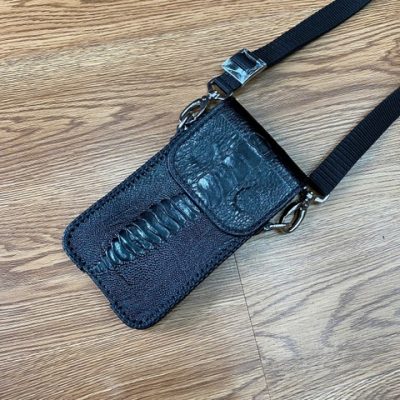 Ví Đựng Điện Thoại Đeo Thắt Lưng Da Đà Điểu Cao Cấp DT115 – Có Dây Đeo