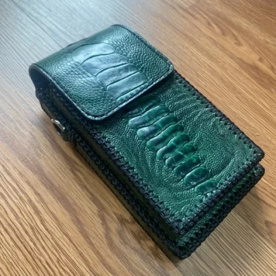 Bao Da Điện Thoại Đeo Thắt Lưng Da Đà Điểu Cao Cấp DDX140 – Sang Trọng, Độc Đáo và Tiện Dụng Cho Mọi Dòng Máy