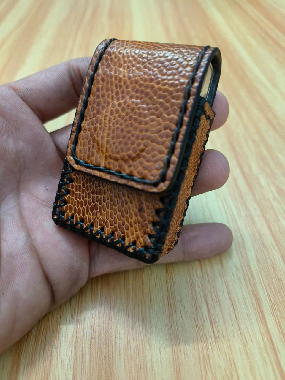 Bao Da Đựng Zippo Handmade Da Chân Đà Điểu ZP001 - Ảnh 32