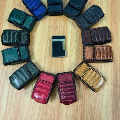 Bao Da Đựng Zippo Handmade Da Chân Đà Điểu ZP001