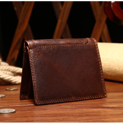 Ví Da Nam Dáng Đứng Da Bò Sáp 523 - Bụi Bặm, Bền Bỉ, Đa Năng