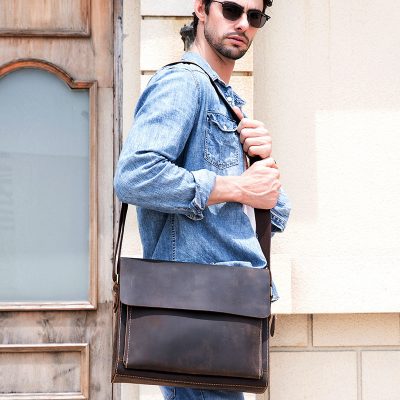 Túi Laptop Da Sáp Đeo Chéo Doanh Nhân 3551- Sang Trọng, Bền Bỉ, Đa Năng