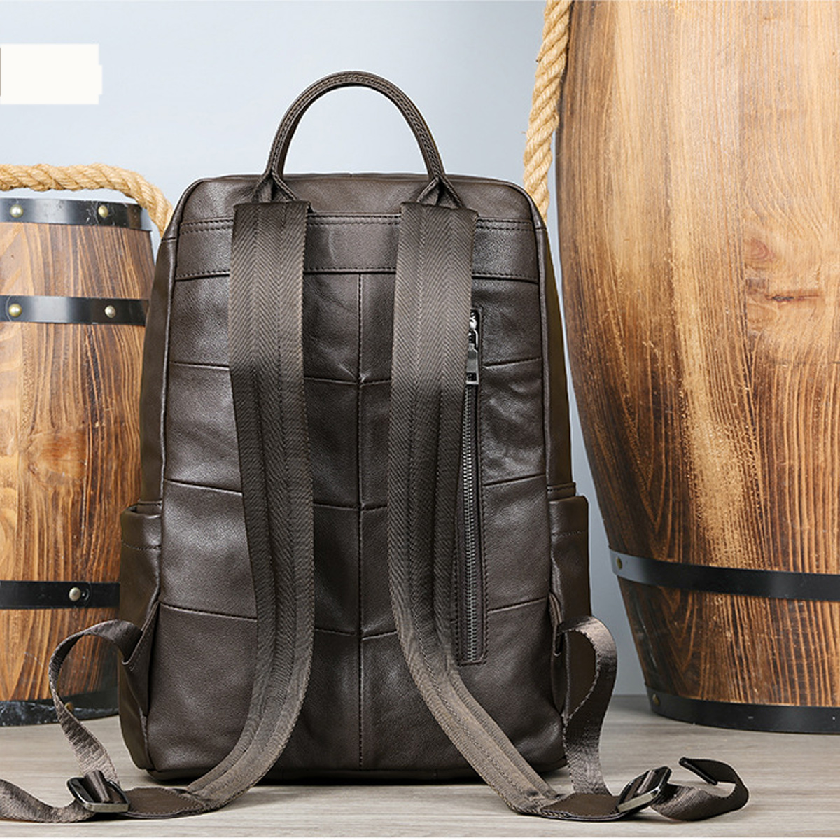 Ba Lô Da Đen Thật Cao Cấp 9197 - Thời Trang, Bền Bỉ, Đa Năng - Ảnh 19