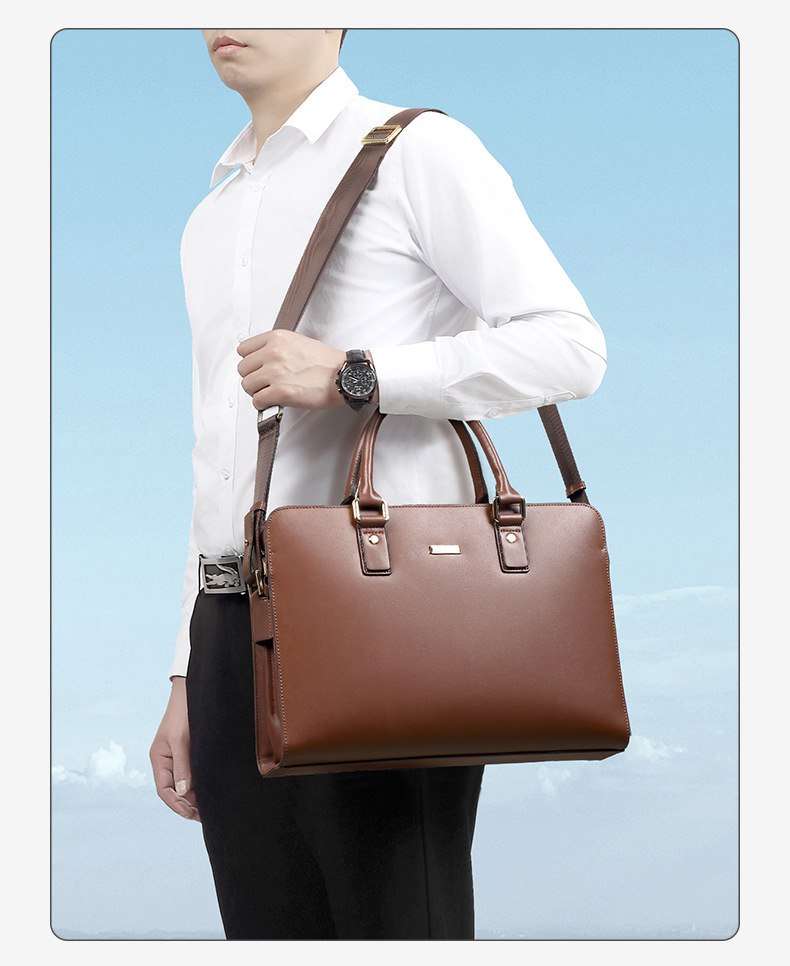 Túi Xách Nam Da Bò Thật SE9956 - Lịch Lãm, Sang Trọng, Đựng Laptop Chuyên Nghiệp