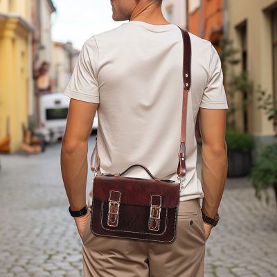 Túi Đeo Chéo Nam Vintage Da Bò Cao Cấp 6002 – Phong Cách Hoài Cổ, Độc Đáo và Sang Trọng