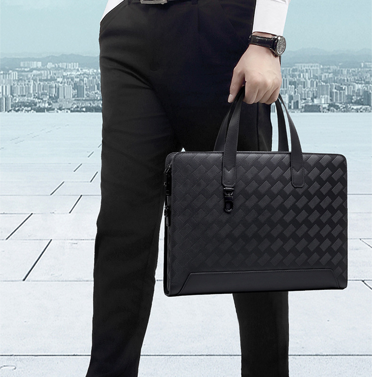 Túi Đeo Chéo Nam Da Bò Dập Vân SE9855