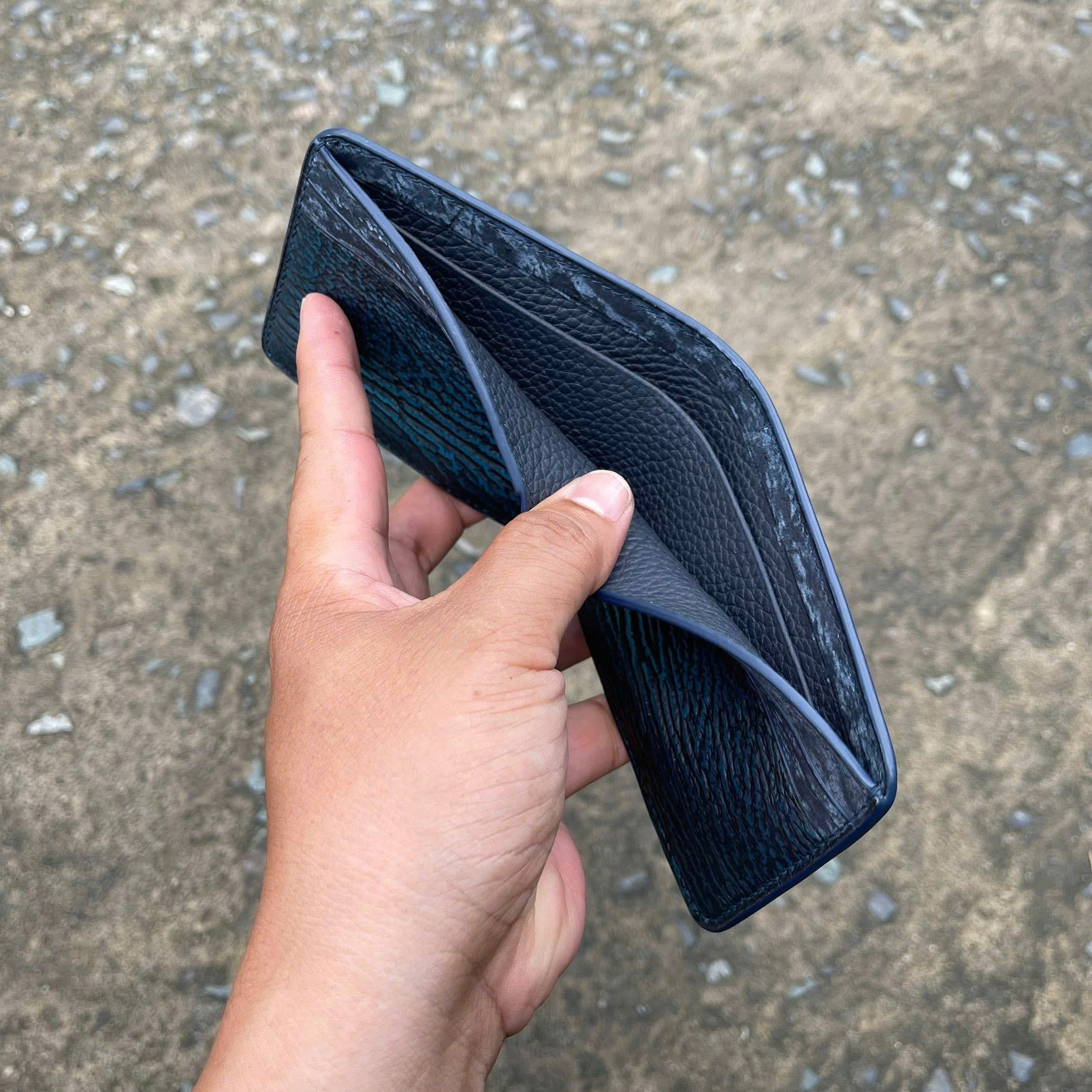 Ví Nam Da Hươu Cao Cổ Phối DA Cá Mập V35 - Ảnh 7