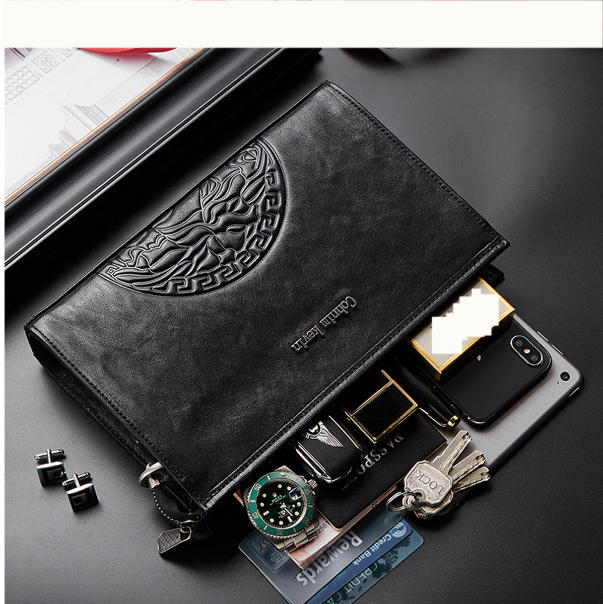 TÚI ĐEO CHÉO KIÊM TÚI CẦM TAY DA BÒ CAO CẤP C248 – Linh Hoạt Phong Cách, Đẳng Cấp Thượng Hạng - Ảnh 2