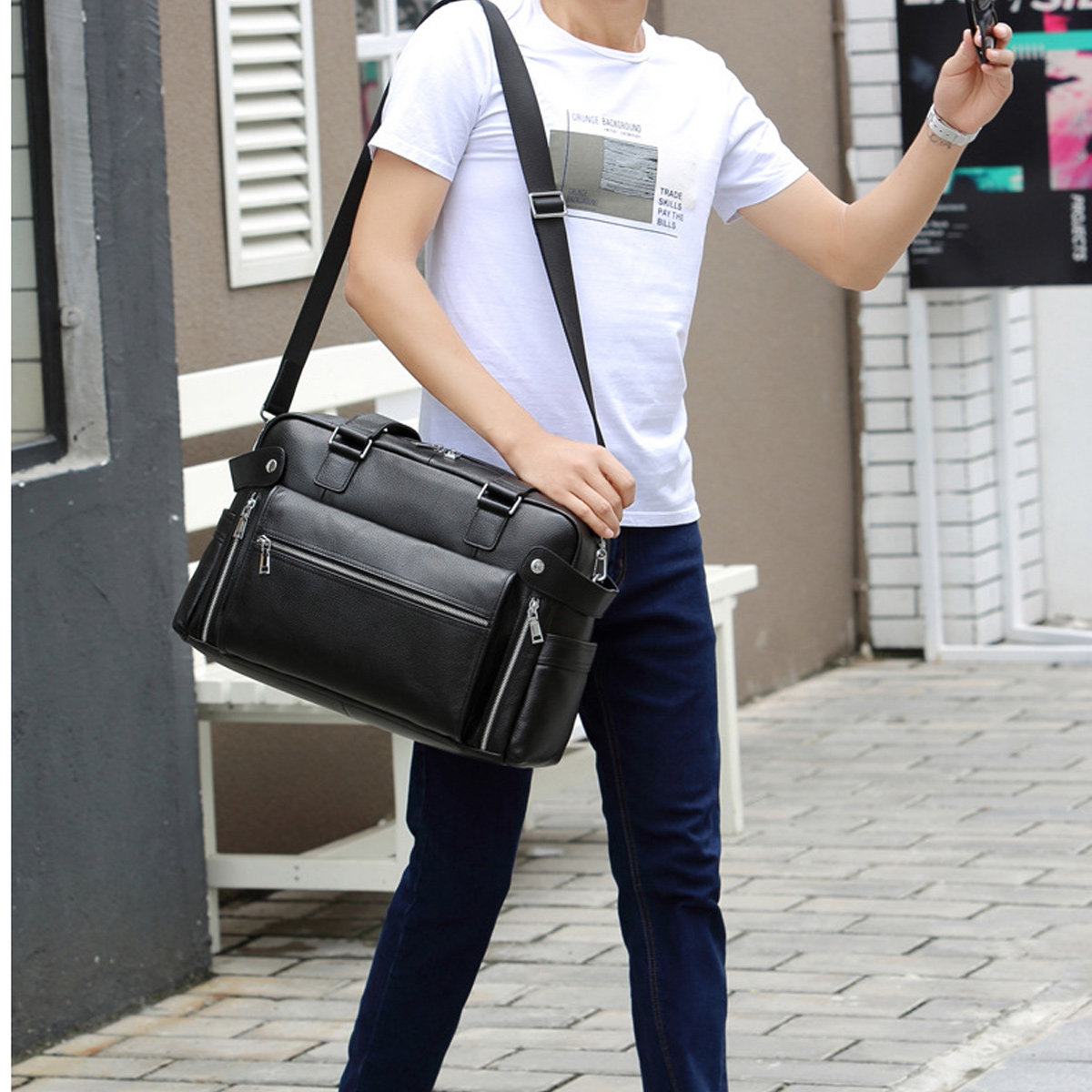 TÚI DU LỊCH DA BÒ CAO CẤP DL6300 - Ảnh 2