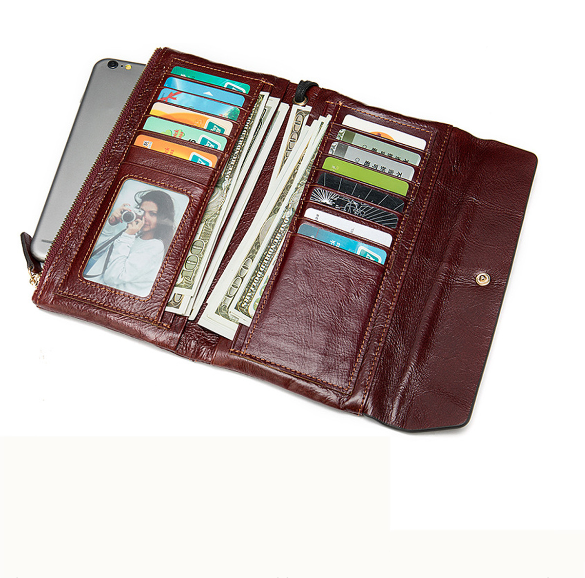 VÍ DÁNG DÀI DA BÒ CAO CẤP V88051 - Ảnh 16