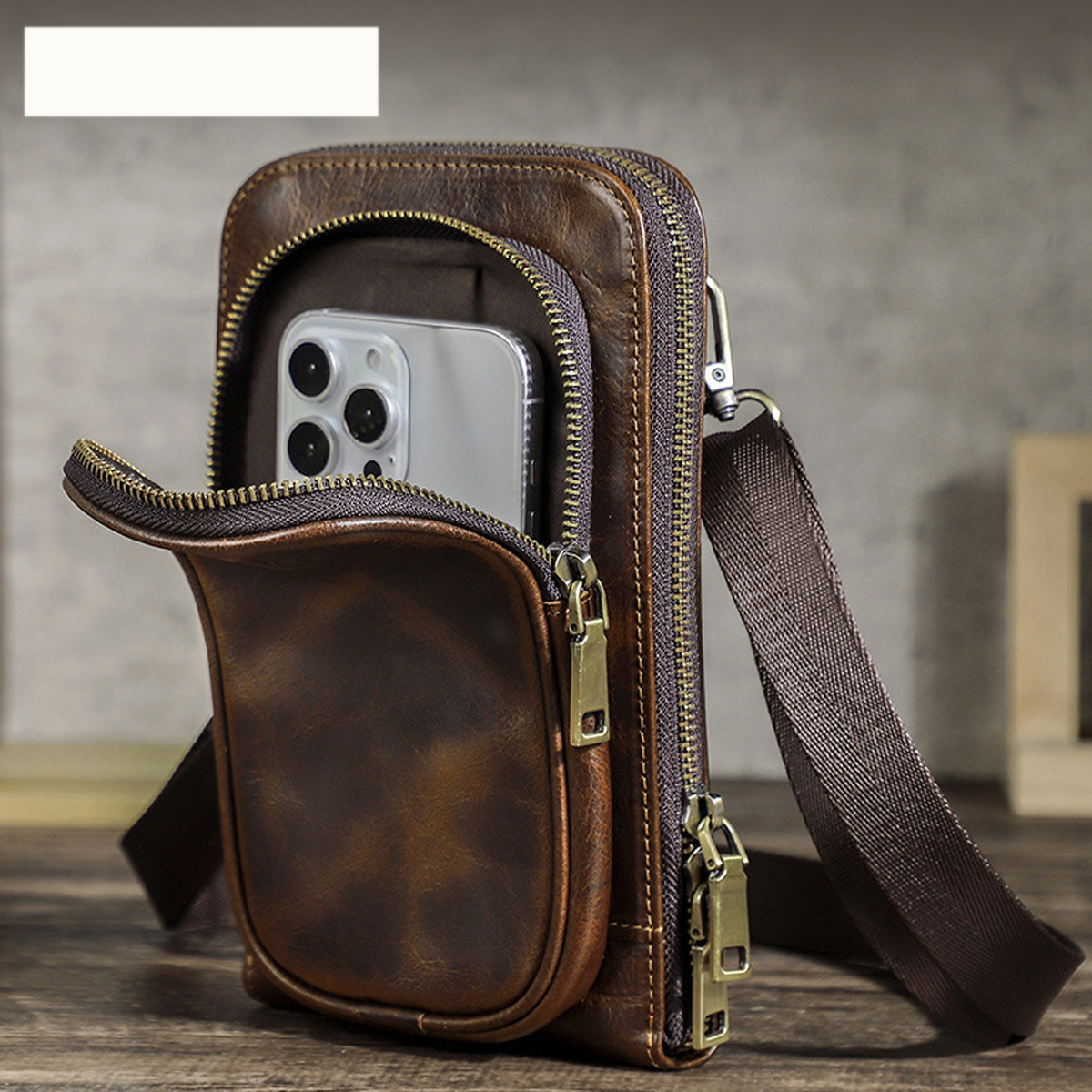 TÚI ĐEO CHÉO DA BÒ SÁP CAO CẤP MB340 - Ảnh 4