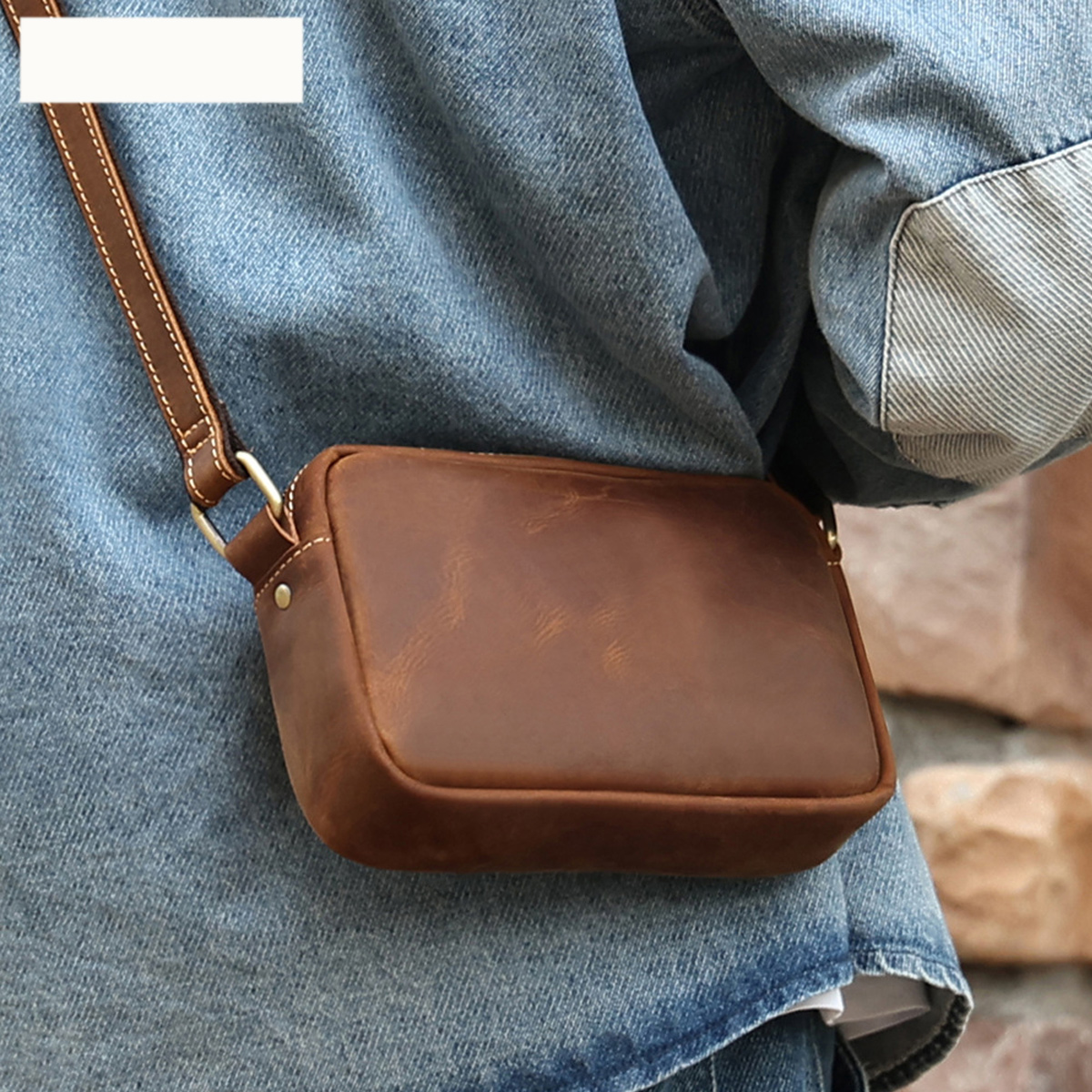 TÚI ĐEO CHÉO DA BÒ CAO CẤP DC66851 - Ảnh 5