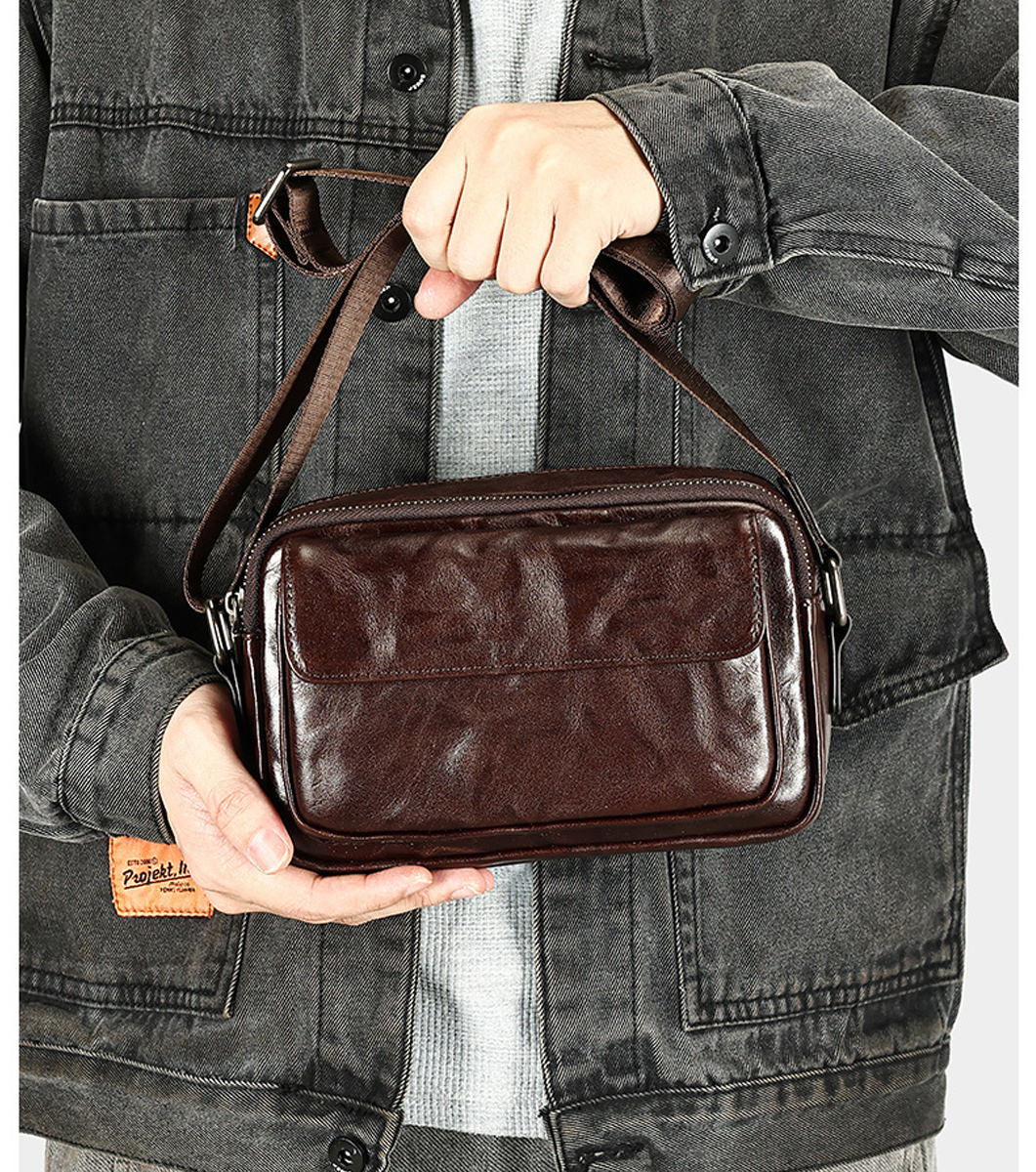 TÚI ĐEO CHÉO DA BÒ CAO CẤP DC6095 - Ảnh 5