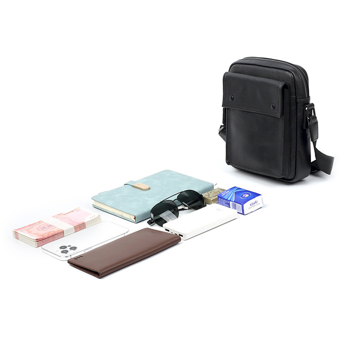 Túi Đeo Chéo Da Bò Cao Cấp SE9887: Thiết kế Gọn gàng, Chất lượng Thủ công Tuyệt đỉnh - Ảnh 3