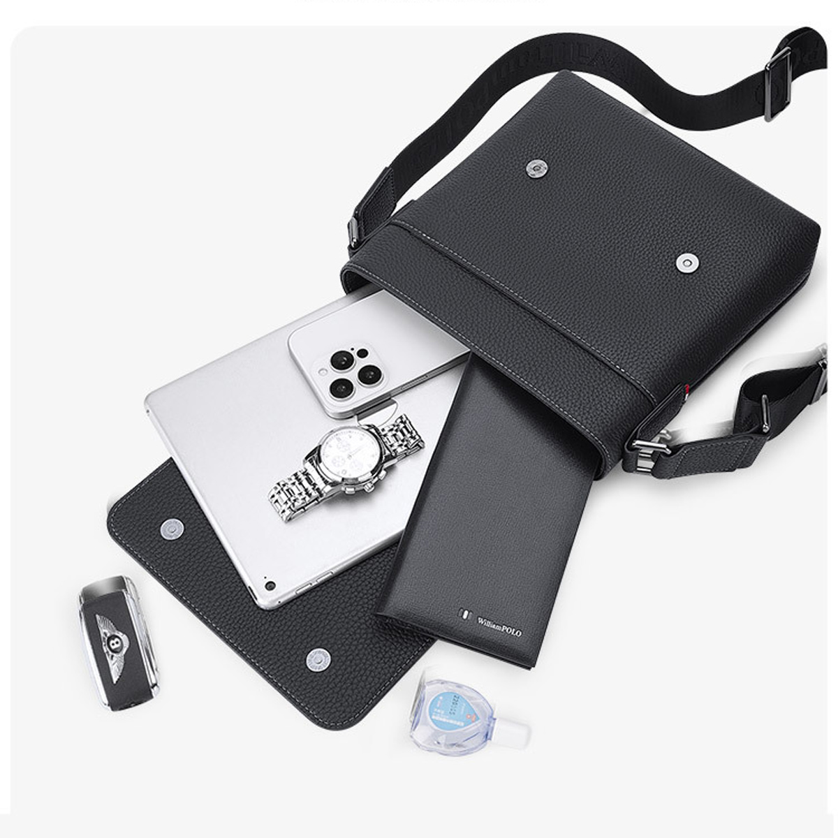 TÚI ĐEO CHÉO DA BÒ CAO CẤP DC15 - Ảnh 6