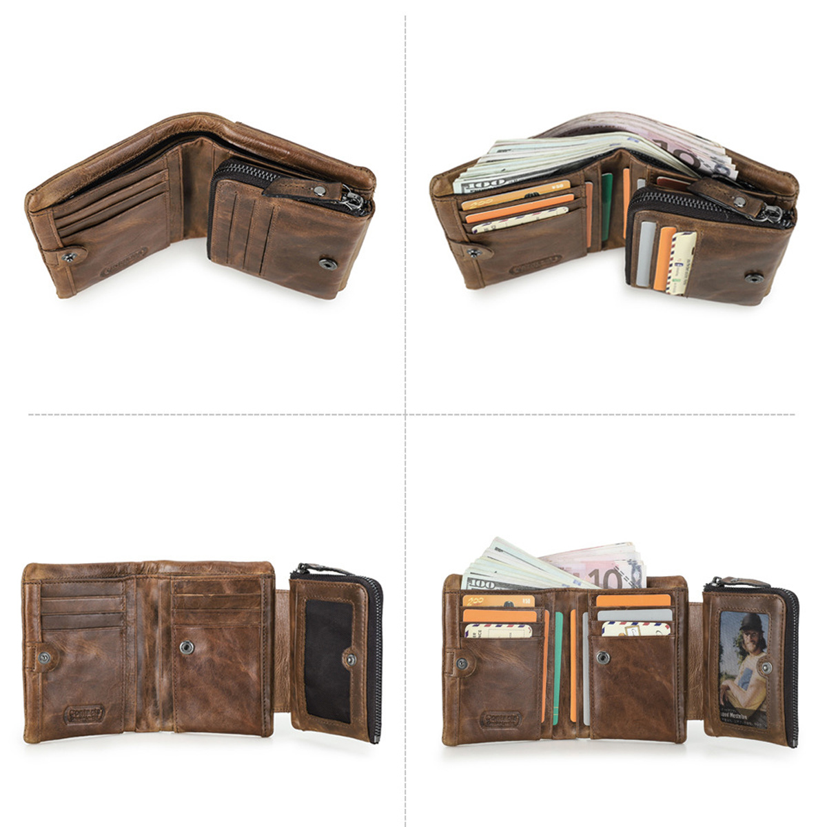 VÍ DÁNG ĐỨNG DA BÒ CAO CẤP M1002