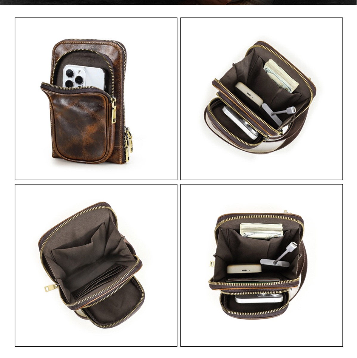 TÚI ĐEO CHÉO DA BÒ SÁP CAO CẤP MB340 - Ảnh 7