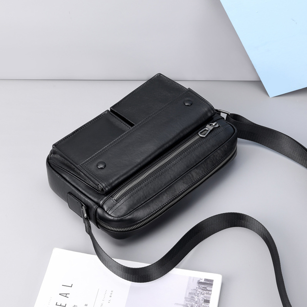 TÚI ĐEO CHÉO DA BÒ CAO CẤP DC7030 - Ảnh 7