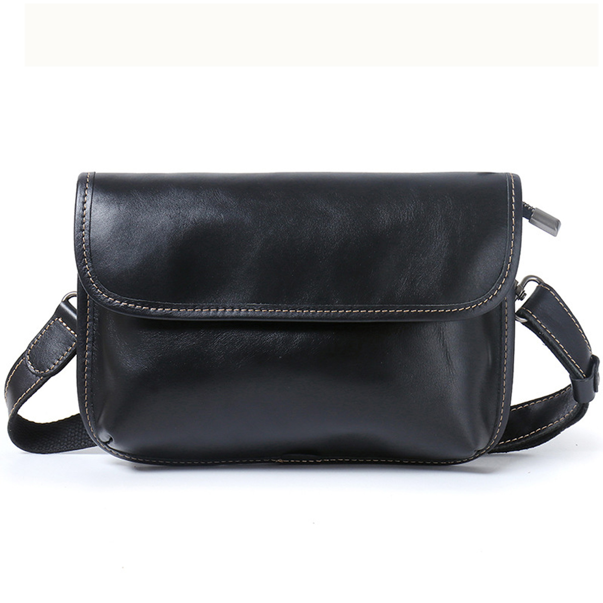 TÚI ĐEO CHÉO DA BÒ CAO CẤP YH8045 Màu Đen – Phong Cách Tối Giản, Đẳng Cấp Thượng Hạng - Ảnh 3