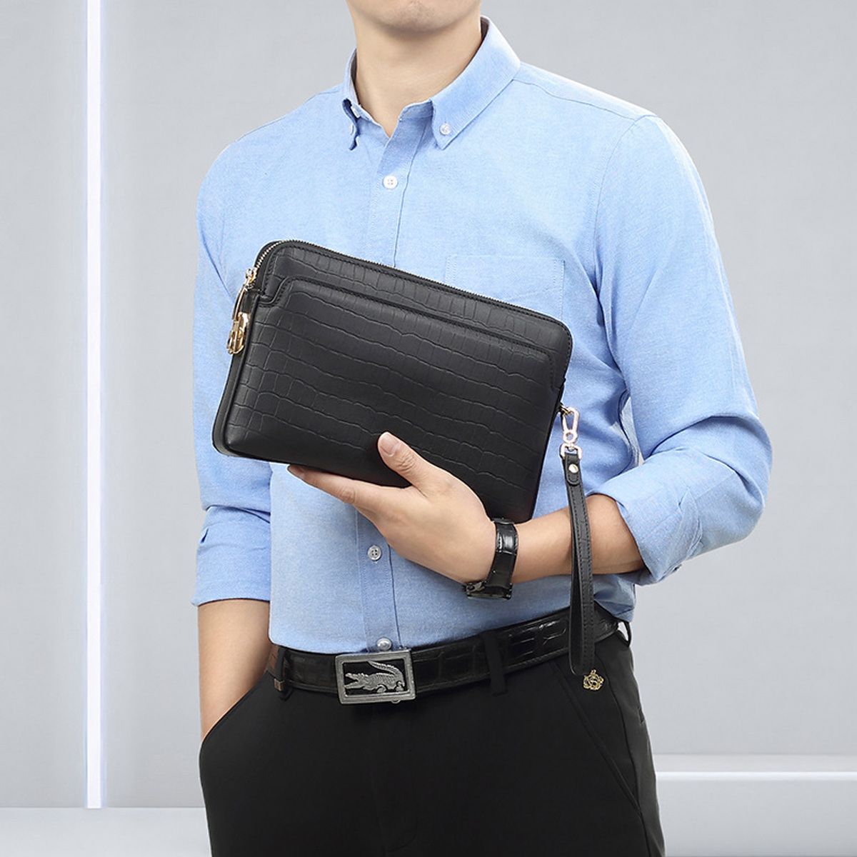 CLUTCH CẦM TAY NAM Da Bò Cao Cấp Thủ Công SE8096 – Đẳng Cấp Lịch Lãm - Ảnh 10