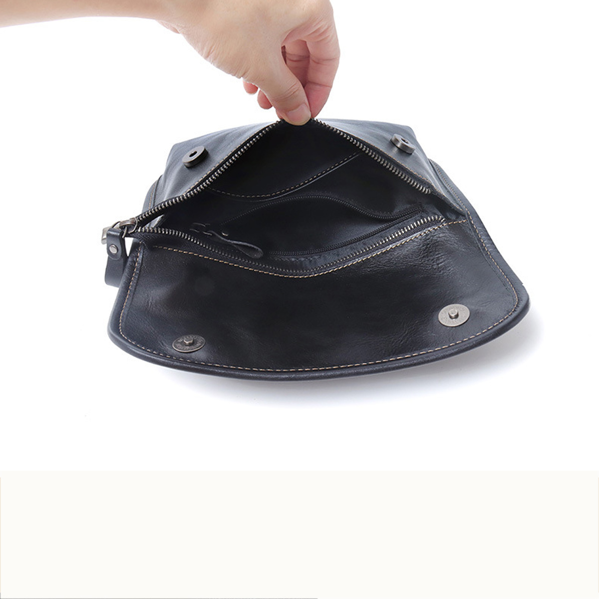 TÚI ĐEO CHÉO DA BÒ CAO CẤP YH8045 Màu Đen – Phong Cách Tối Giản, Đẳng Cấp Thượng Hạng - Ảnh 5