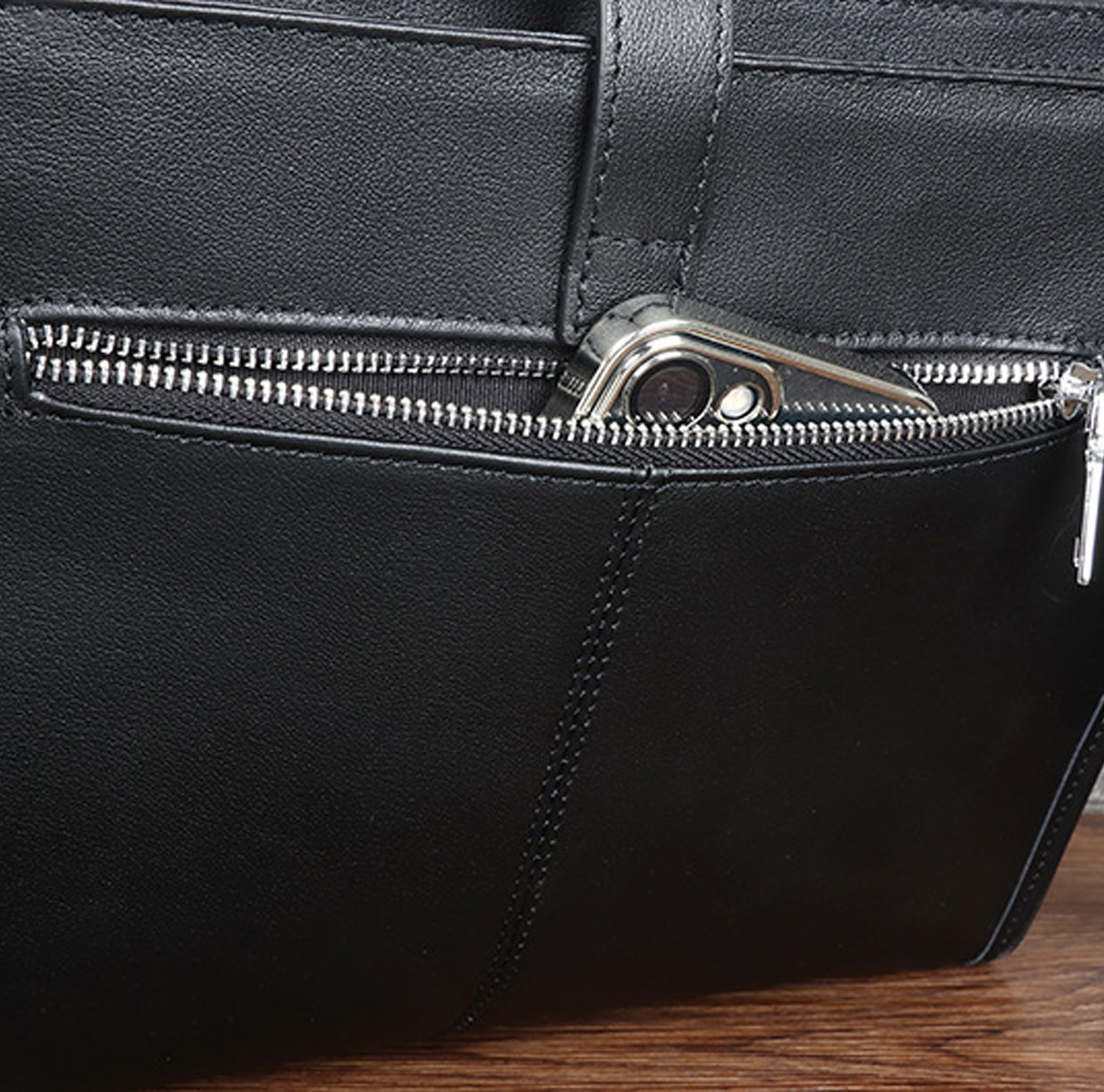 TÚI CÔNG SỞ DA BÒ CAO CẤP DC3015 Màu Đen – Lịch Lãm, Đẳng Cấp Cho Người Thành Đạt - Ảnh 10
