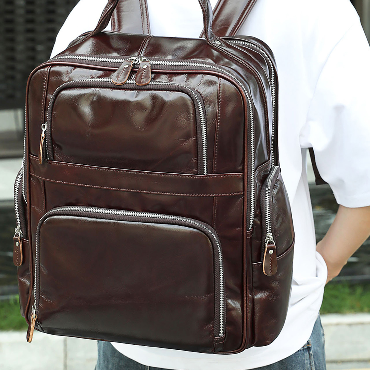 BALO THỜI TRANG NAM DA BÒ 2356