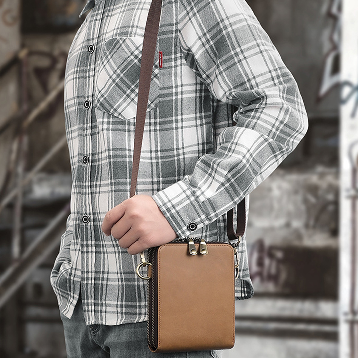 TÚI ĐEO CHÉO DA BÒ MINI 1072