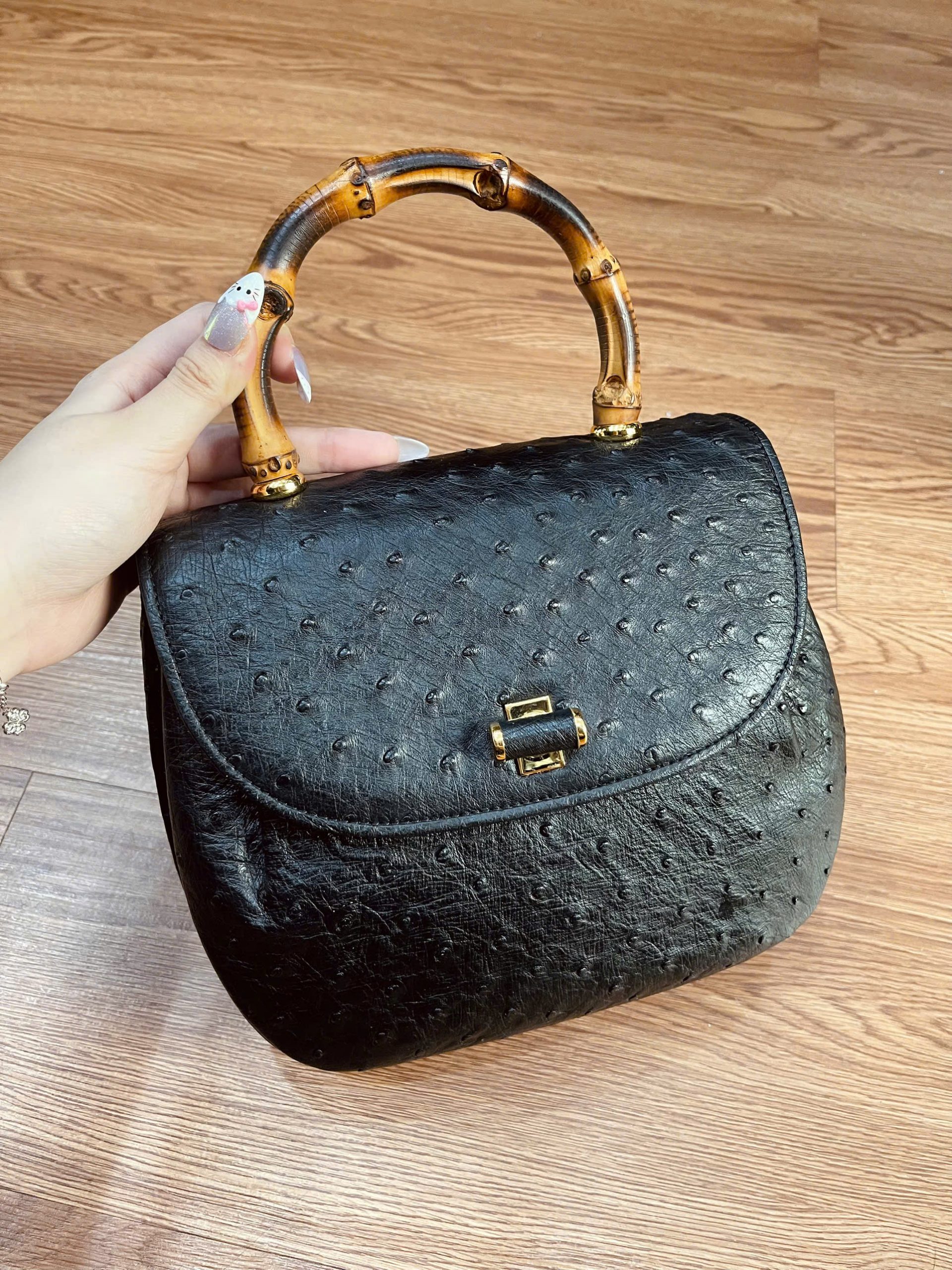 TÚI XÁCH CẦM TAY DA BỤNG ĐÀ ĐIỂU TXDD3