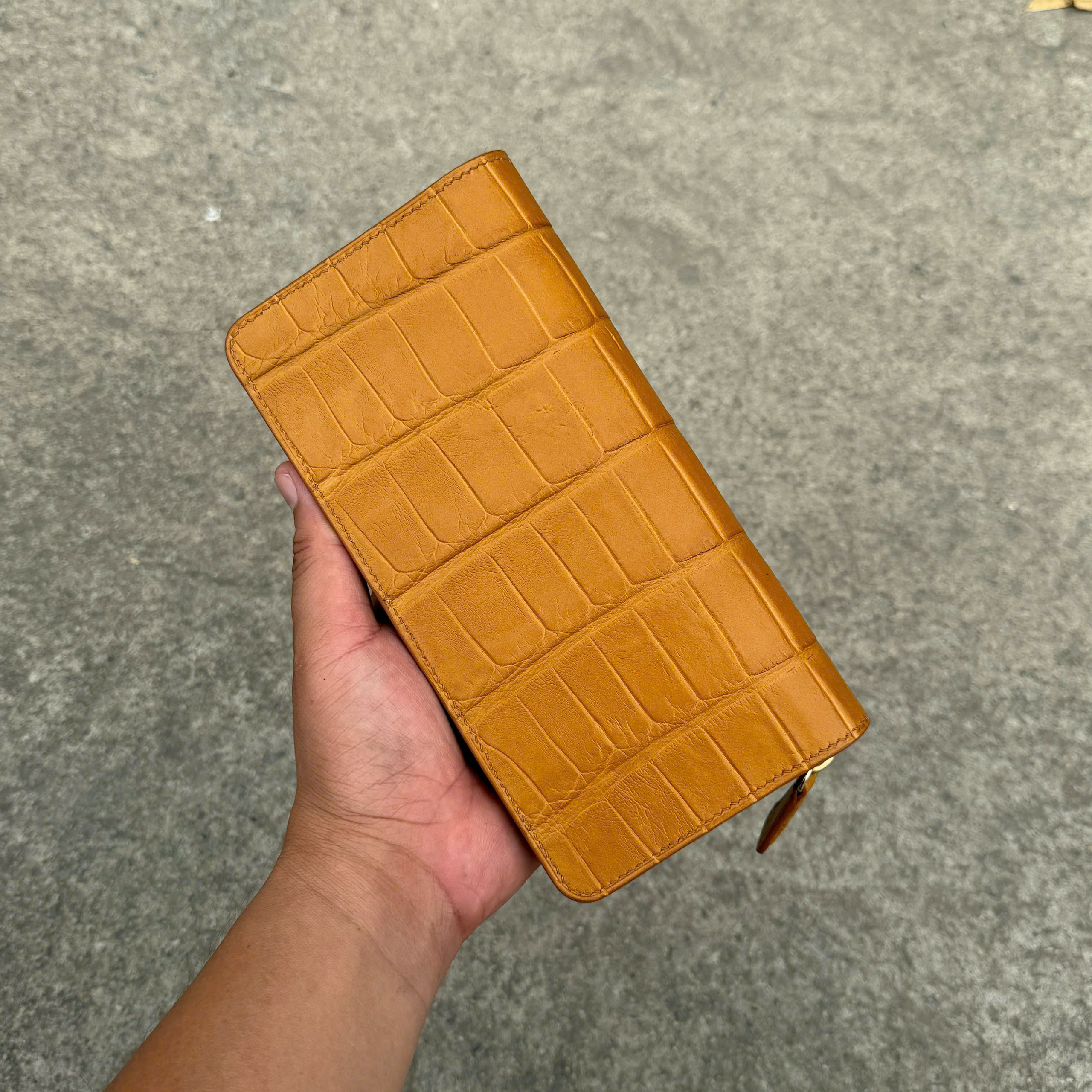 VÍ DÀI CẦM TAY DA CÁ SẤU ALIGATO CT45