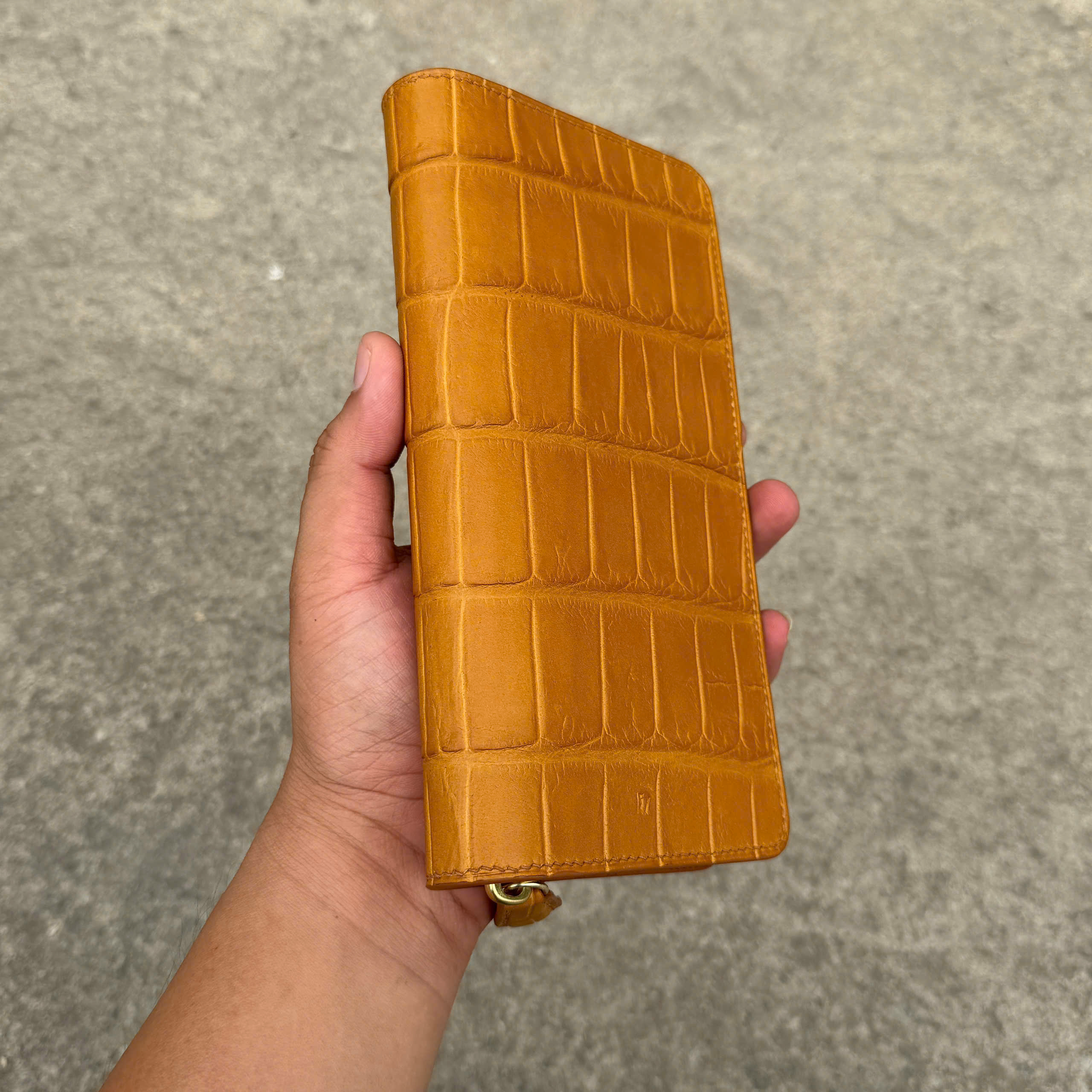 VÍ DÀI CẦM TAY DA CÁ SẤU ALIGATO CT45 - Ảnh 2