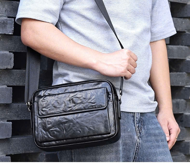 TÚI ĐEO CHÉO DA BÒ CAO CẤP 6166