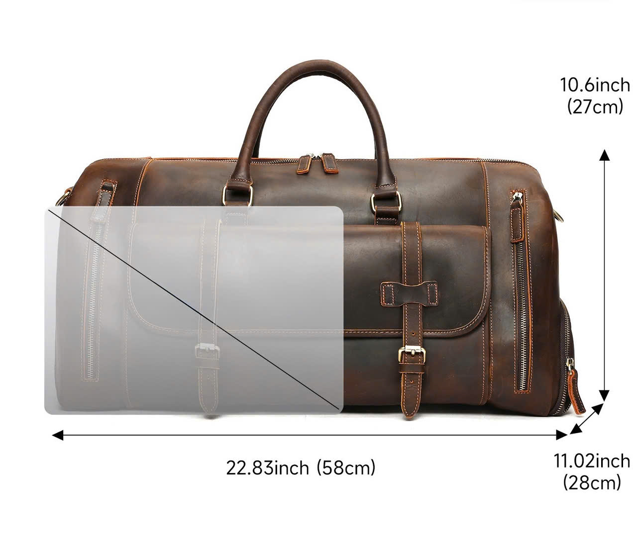TÚI DU LỊCH DA BÒ CAO CẤP 1125
